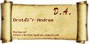 Drotár Andrea névjegykártya