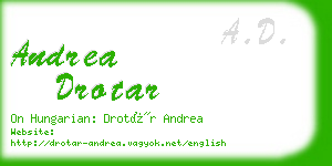 andrea drotar business card